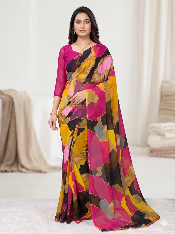 Taladara's_New_Fancy_Georgette_Printed_Saree
