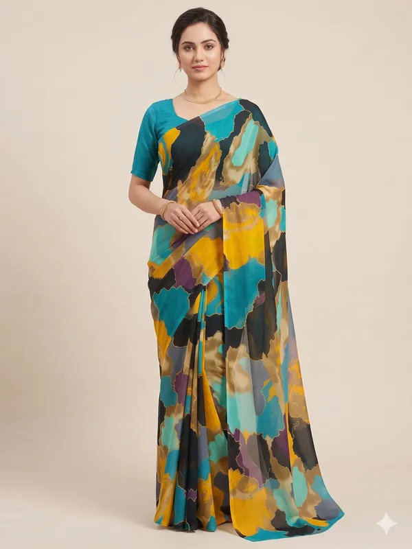 Taladara's_New_Fancy_Georgette_Printed_Saree