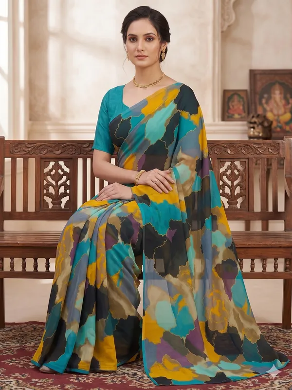 Taladara's_New_Fancy_Georgette_Printed_Saree