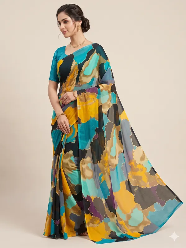 Taladara's_New_Fancy_Georgette_Printed_Saree
