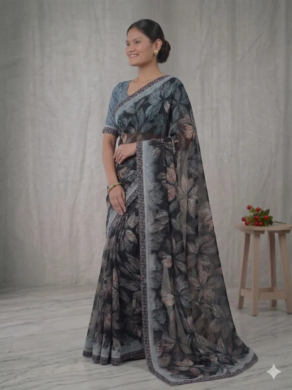 Taladara's_New_Fancy_Georgette_Printed_Saree_WIth_Digital_Lace