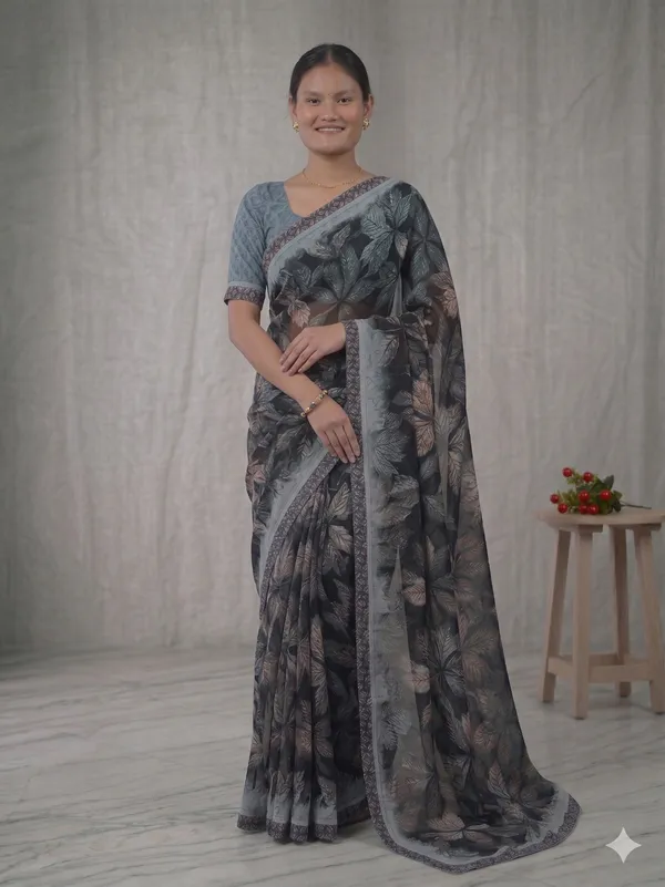 Taladara's_New_Fancy_Georgette_Printed_Saree_WIth_Digital_Lace