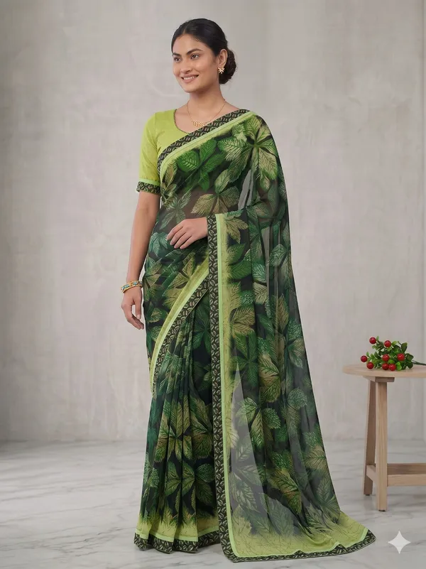Taladara's_New_Fancy_Georgette_Printed_Saree_WIth_Digital_Lace