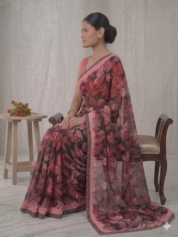 Taladara's_New_Fancy_Georgette_Printed_Saree_WIth_Digital_Lace