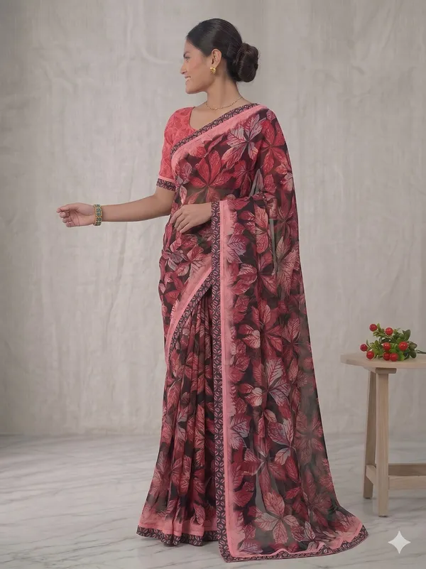 Taladara's_New_Fancy_Georgette_Printed_Saree_WIth_Digital_Lace