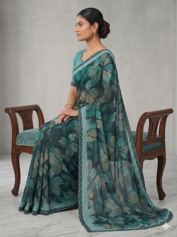 Taladara's_New_Fancy_Georgette_Printed_Saree_WIth_Digital_Lace