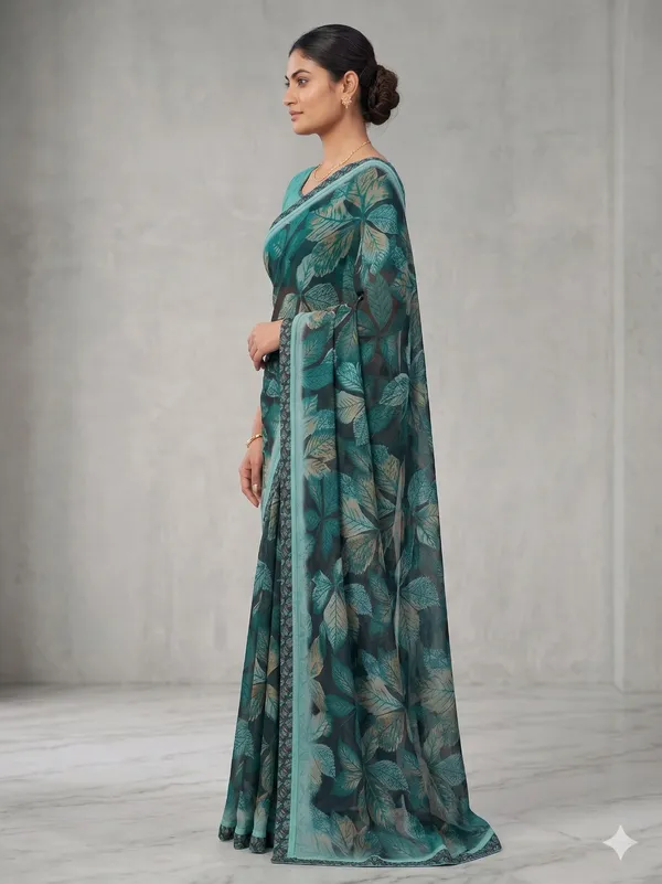 Taladara's_New_Fancy_Georgette_Printed_Saree_WIth_Digital_Lace