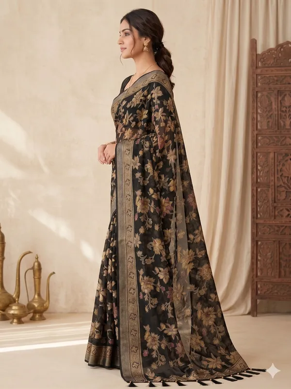 Taladara's_New_Fancy_Heavy_Brasso_Printed_Saree_With_Jalar_Lace