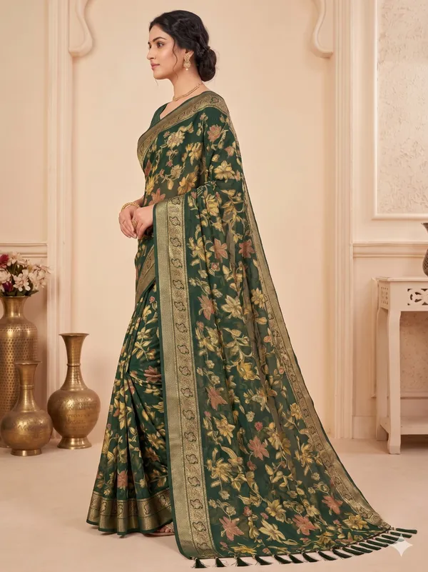Taladara's_New_Fancy_Heavy_Brasso_Printed_Saree_With_Jalar_Lace