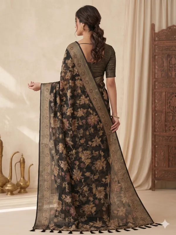 Taladara's_New_Fancy_Heavy_Brasso_Printed_Saree_With_Jalar_Lace