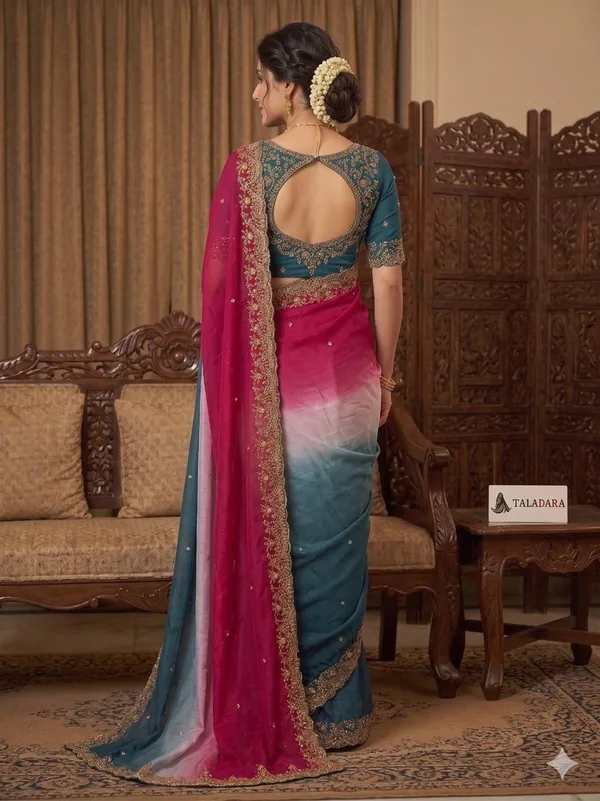 Taladara's_New_Fancy_Star_Georgette_Embroidered_Saree