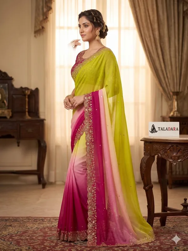 Taladara's_New_Fancy_Star_Georgette_Embroidered_Saree