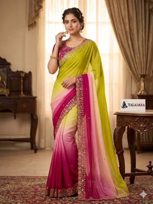 Taladara's_New_Fancy_Star_Georgette_Embroidered_Saree