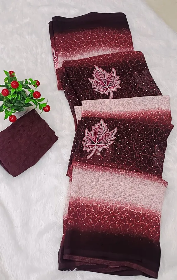 Taladara's_New_Georgette_Printed_Saree_With_Unstitched_Blouse