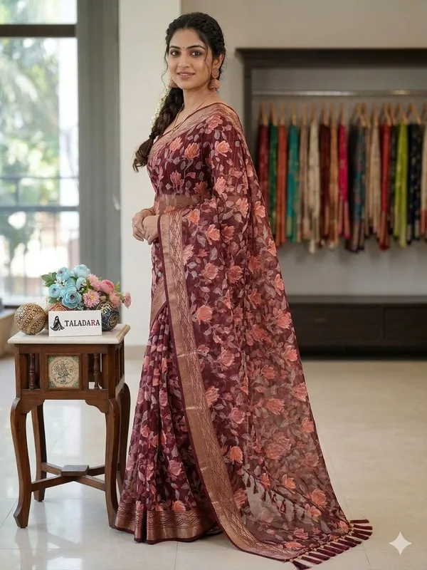 Taladara's_New_Heavy_Fancy_Brasso_Printed_Saree_With_Jalar_Lace