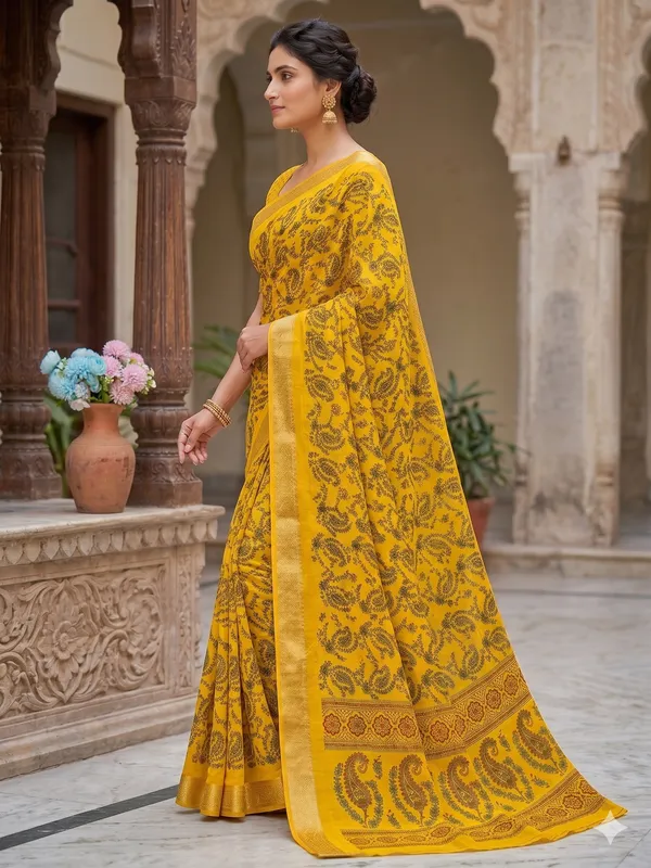 Taladara's_New_Dola_Silk_Printed_Saree_With_Unstiched_Blouse