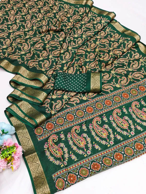 Taladara's_New_Dola_Silk_Printed_Saree_With_Unstiched_Blouse