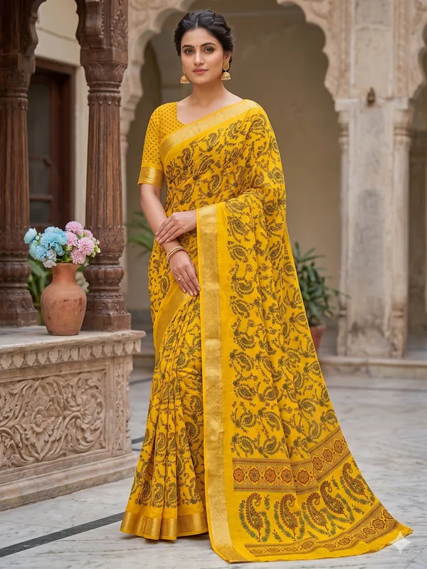Taladara's_New_Dola_Silk_Printed_Saree_With_Unstiched_Blouse