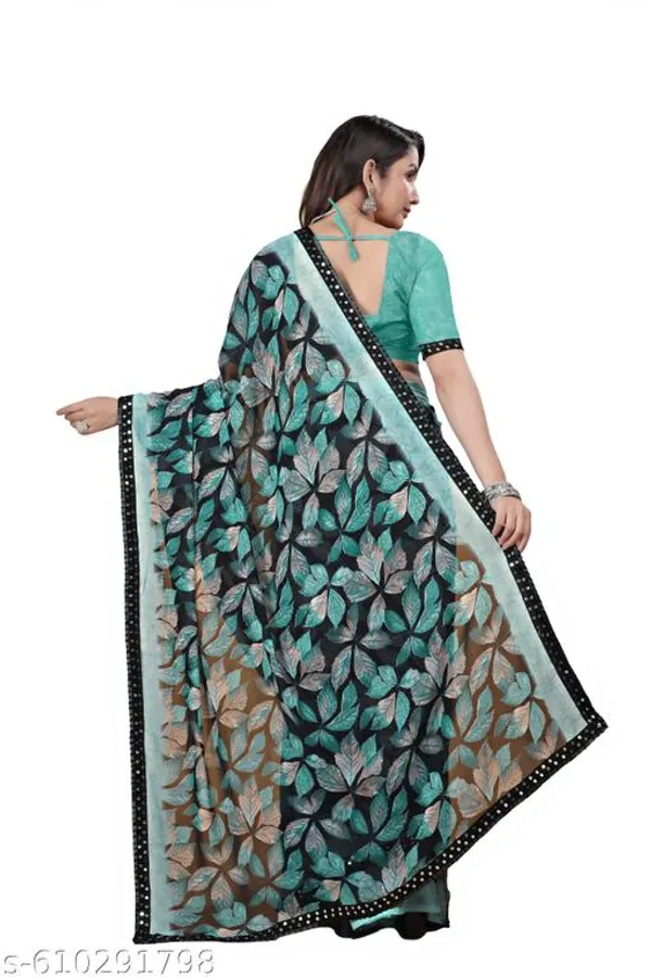 Taladara's_New__Georgette_Printed_Premium_Saree_Lace_Border_For_Women