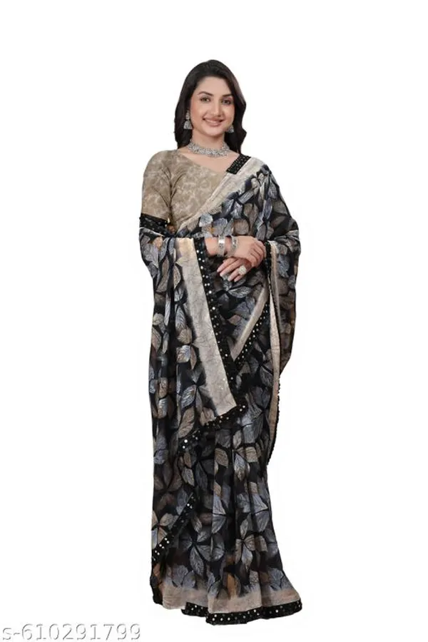 Taladara's_New__Georgette_Printed_Premium_Saree_Lace_Border_For_Women