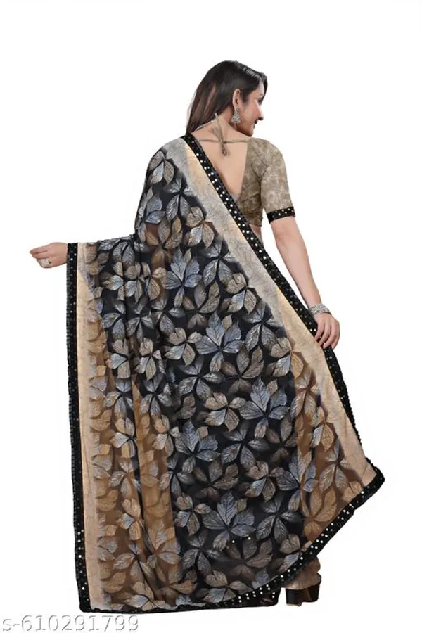 Taladara's_New__Georgette_Printed_Premium_Saree_Lace_Border_For_Women