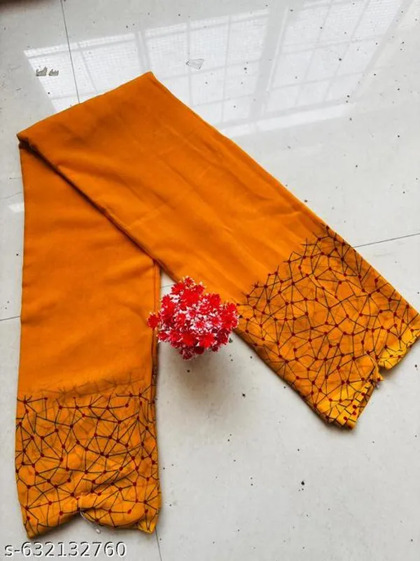 Orange_Georgette_Printed_Premium_Saree_For_Women