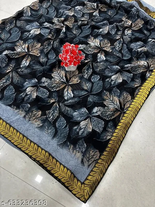 Black_Georgette_Printed_Premium_Saree_With_Lace_For_Women