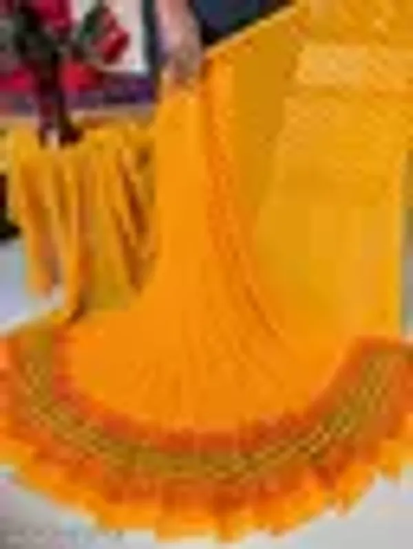 Yellow_And_Red_Georgette_Printed_Premium_Saree_For_Women