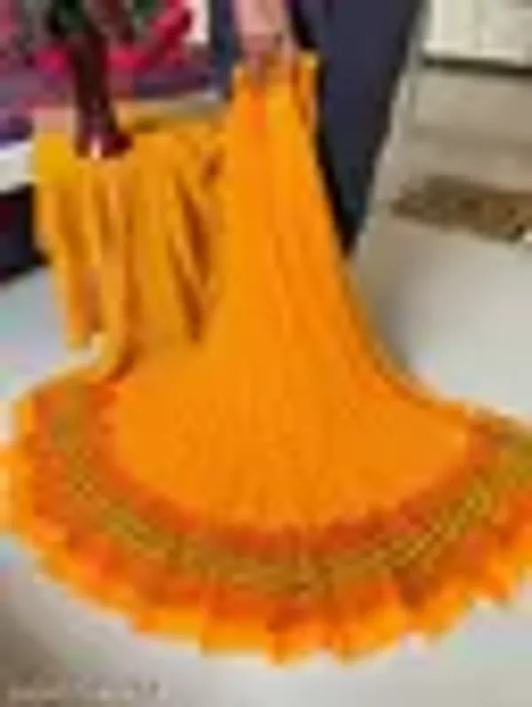 Yellow_And_Red_Georgette_Printed_Premium_Saree_For_Women