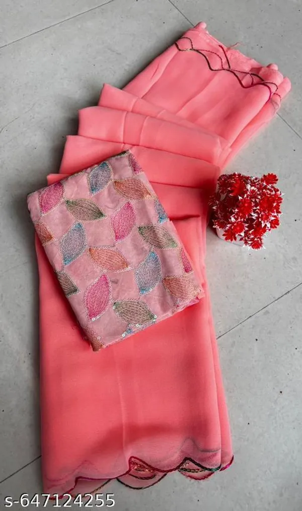 Pink_Sath_Gram_Premium_Saree_With_Printed_Blouse_For_Women