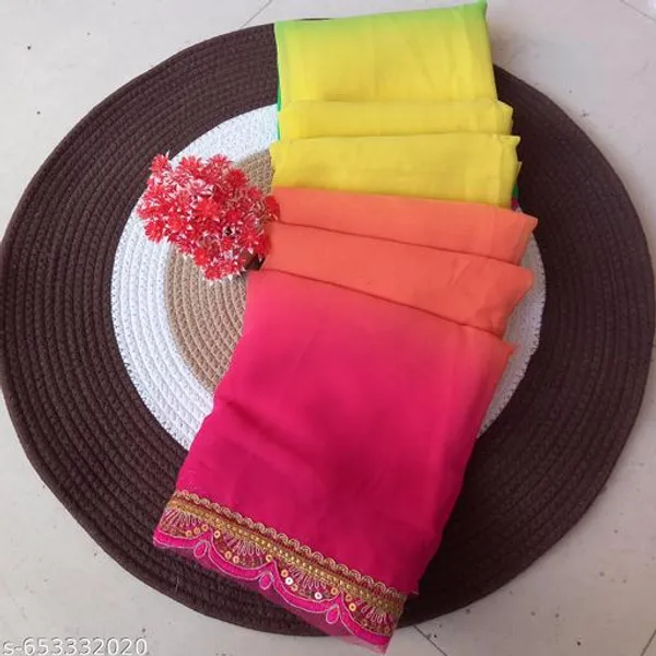 Taladara's_New___Georgette_Premium_Saree_With_Lace_Border_For_Women