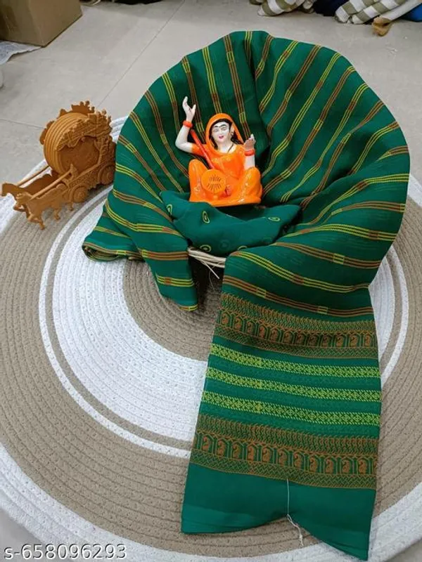 Green_Georgette_Printed_Premium_Saree_For_Women