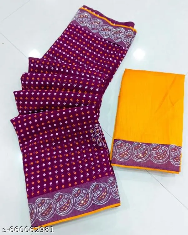 Taladara's_New__Fancy_Georgette_Premium_Saree_With_Embedded_Stones_And_Added_Blouse_For_Women