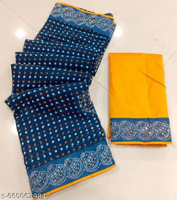 Taladara's_New___Fancy_Georgette_Premium_Saree_With_Embedded_Stones_And_Added_Blouse_For_Women
