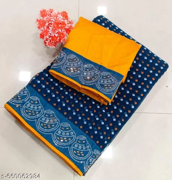 Taladara's_New___Fancy_Georgette_Premium_Saree_With_Embedded_Stones_And_Added_Blouse_For_Women