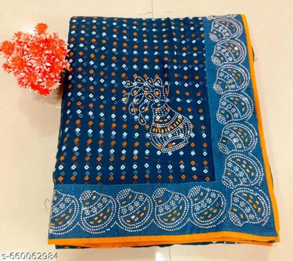 Taladara's_New___Fancy_Georgette_Premium_Saree_With_Embedded_Stones_And_Added_Blouse_For_Women