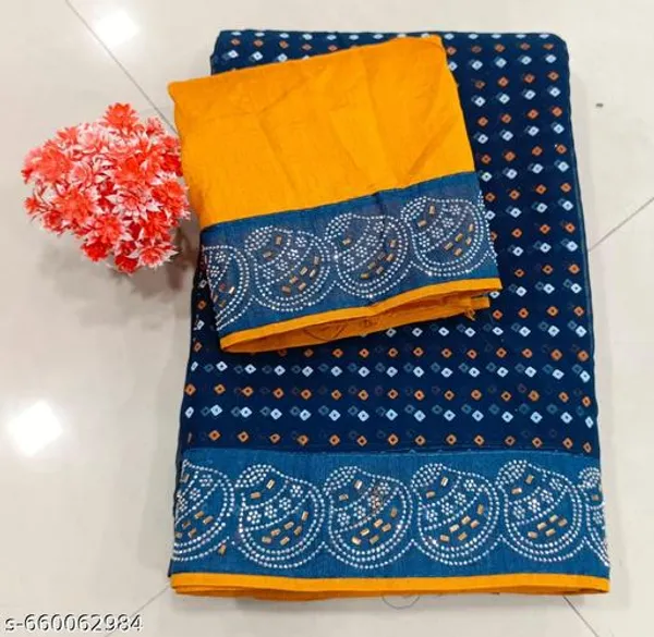 Taladara's_New___Fancy_Georgette_Premium_Saree_With_Embedded_Stones_And_Added_Blouse_For_Women