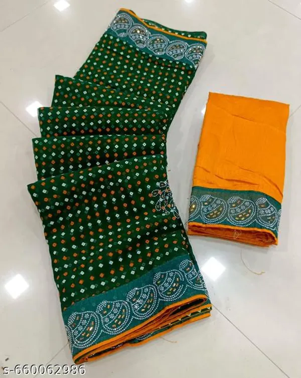 Taladara's_New__Fancy_Georgette_Premium_Saree_With_Embedded_Stones_And_Added_Blouse_For_Women