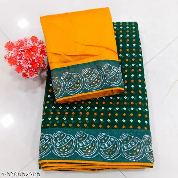Taladara's_New__Fancy_Georgette_Premium_Saree_With_Embedded_Stones_And_Added_Blouse_For_Women