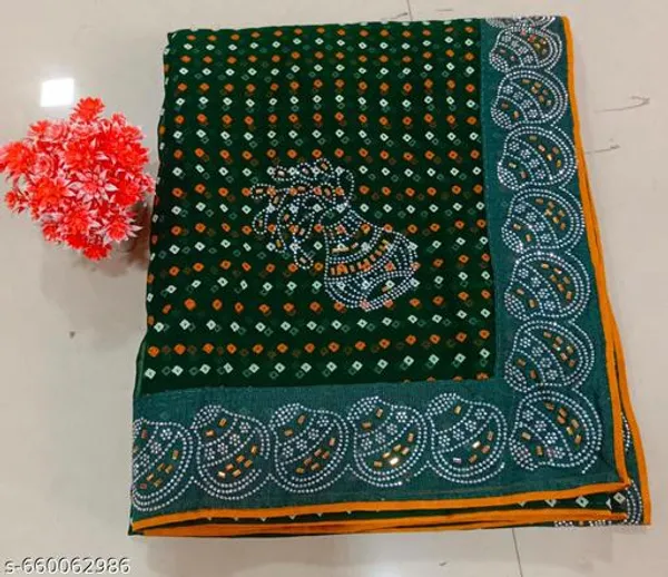 Taladara's_New__Fancy_Georgette_Premium_Saree_With_Embedded_Stones_And_Added_Blouse_For_Women