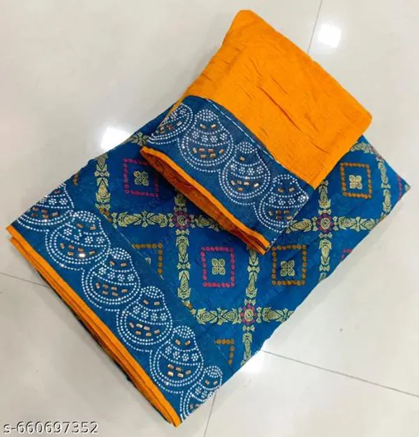 Taladara's_New__Fancy_Solo_Premium_Saree_With_Embedded_Stones_And_Added_Blouse_For_Women