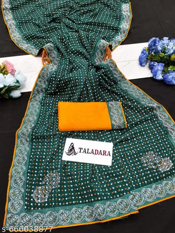 Taladara's_New__Fancy_Solo_Matka__Lace_And_Diamond_Border_Premium_Saree_For_Women