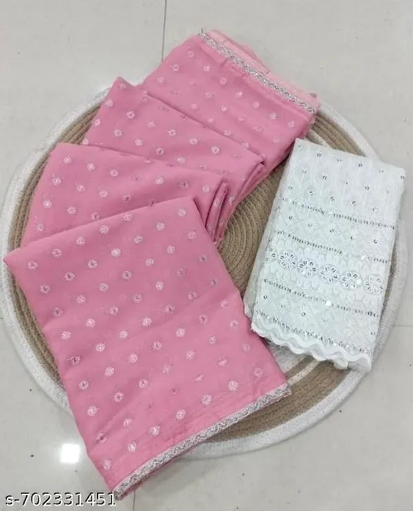 Taladara's_New_Pink_Moss_Butti_Printed_Premium_Saree_With_Lace_Border_For_Women