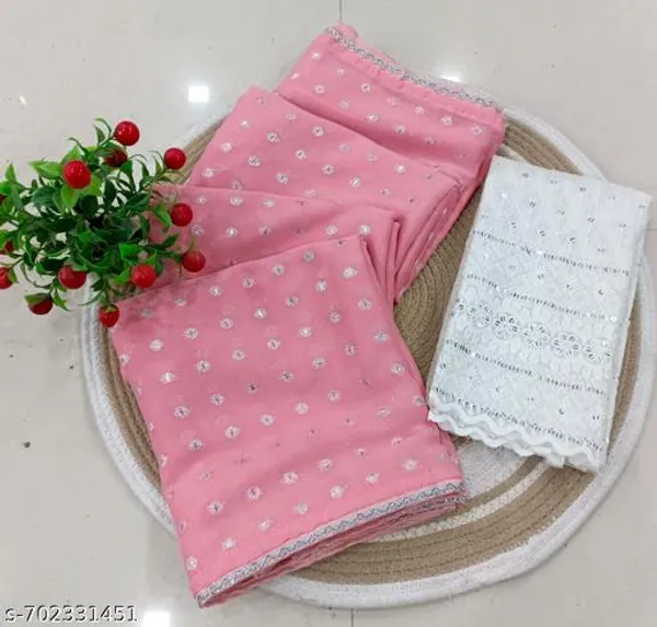 Taladara's_New_Pink_Moss_Butti_Printed_Premium_Saree_With_Lace_Border_For_Women