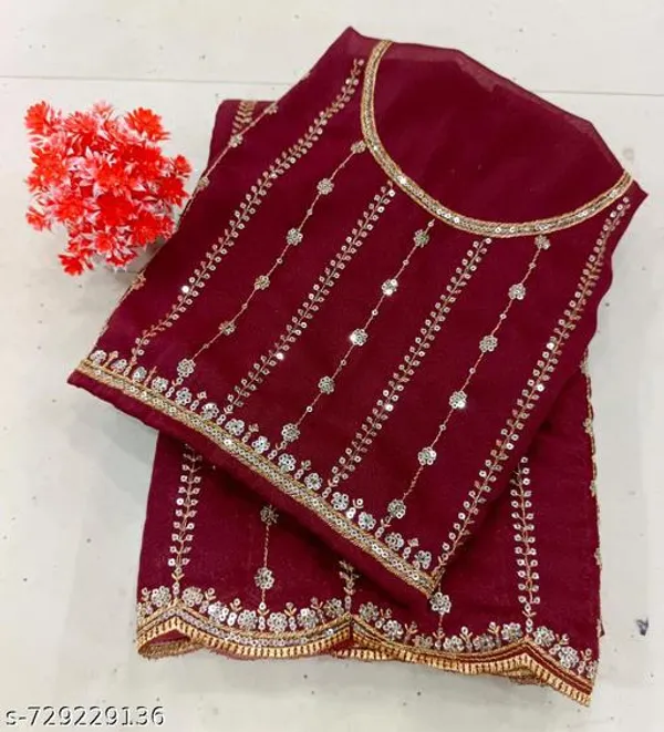 Maroon_Star_Georgette_Printed_Premium_Saree_For_Women