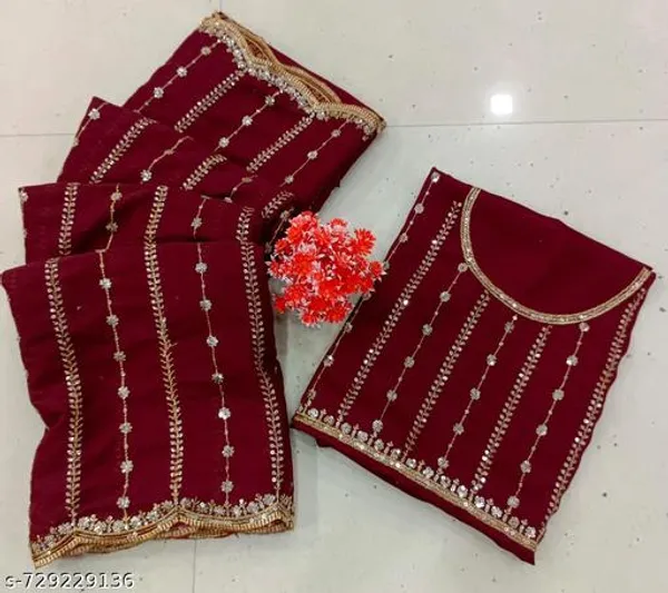 Maroon_Star_Georgette_Printed_Premium_Saree_For_Women