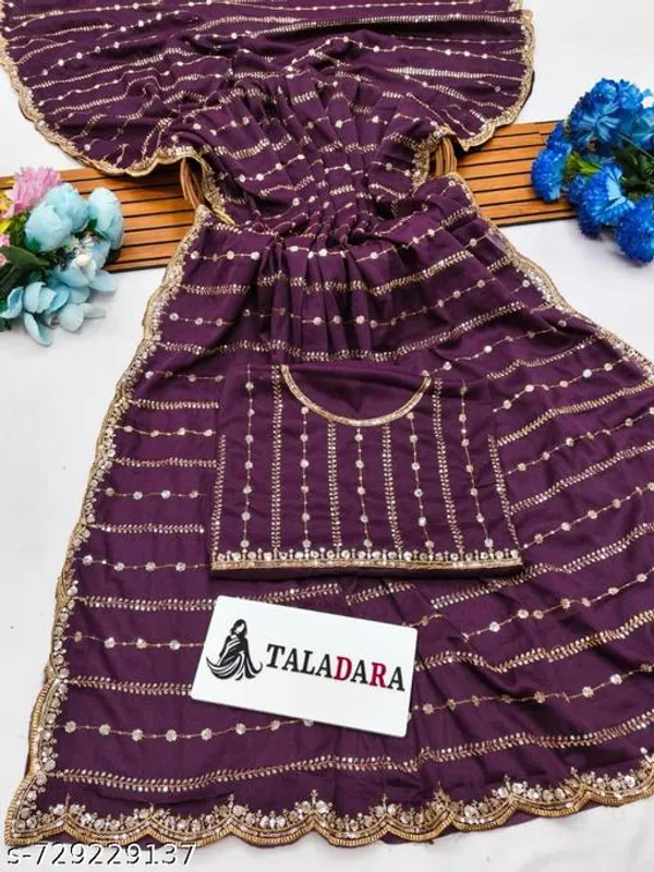 Purple_Star_Georgette_Printed_Premium_Saree_For_Women