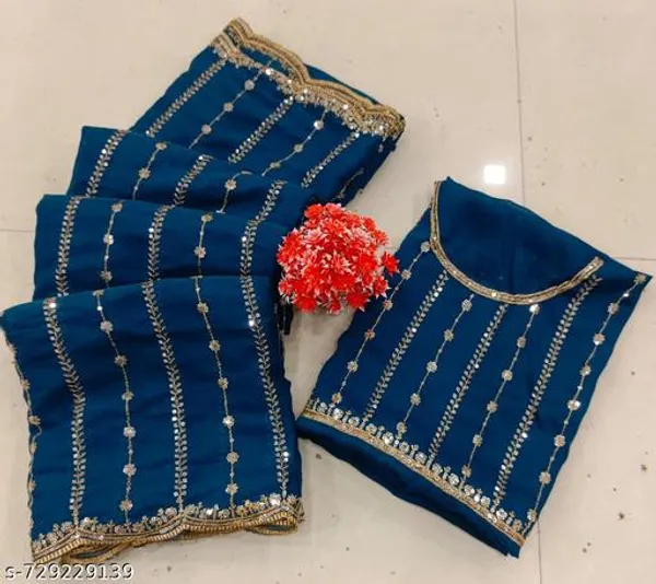 Taladara's_New_Blue_Star_Georgette_Embriodered_Premium_Saree_For_Women