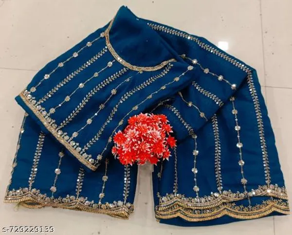 Taladara's_New_Blue_Star_Georgette_Embriodered_Premium_Saree_For_Women