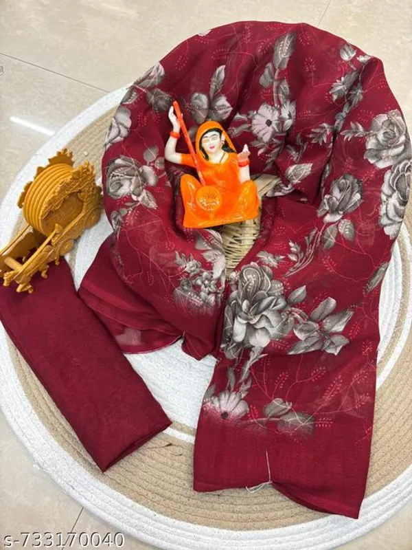 Maroon_Georgette_Printed_Premium_Saree_For_Women